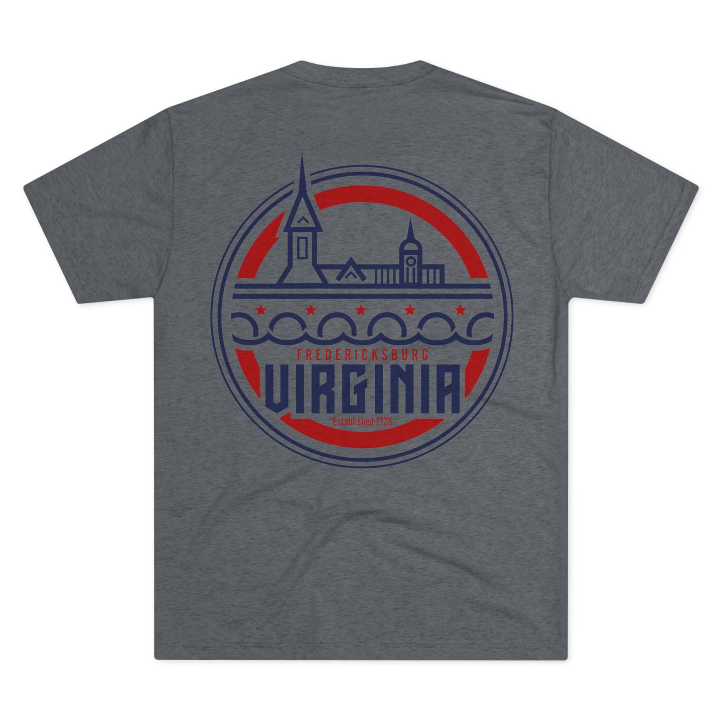 Fredericksburg Virginia Unisex Tri-Blend Crew Tee - Casual Comfortable T-Shirt for Every Occasion