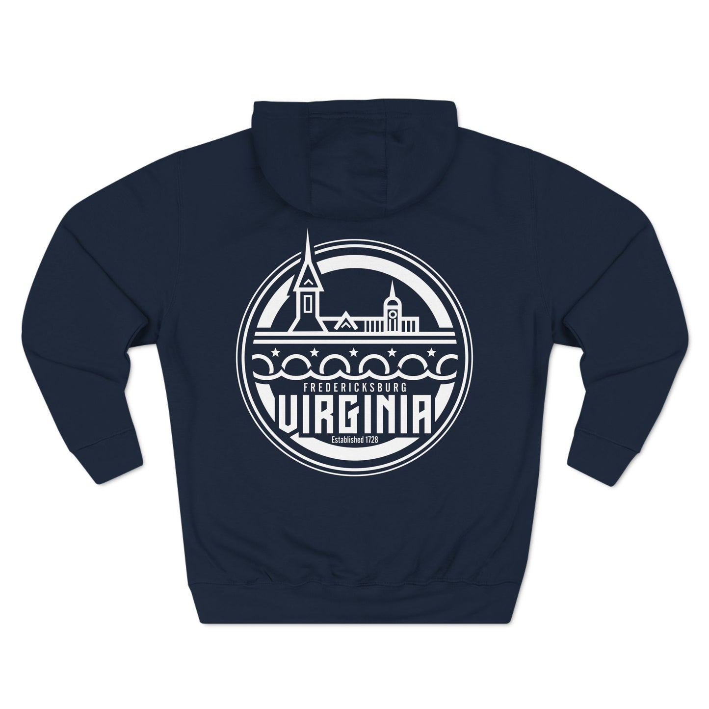 Fredericksburg Virginia Three-Panel Fleece Hoodie - Cozy Style for Local Lovers