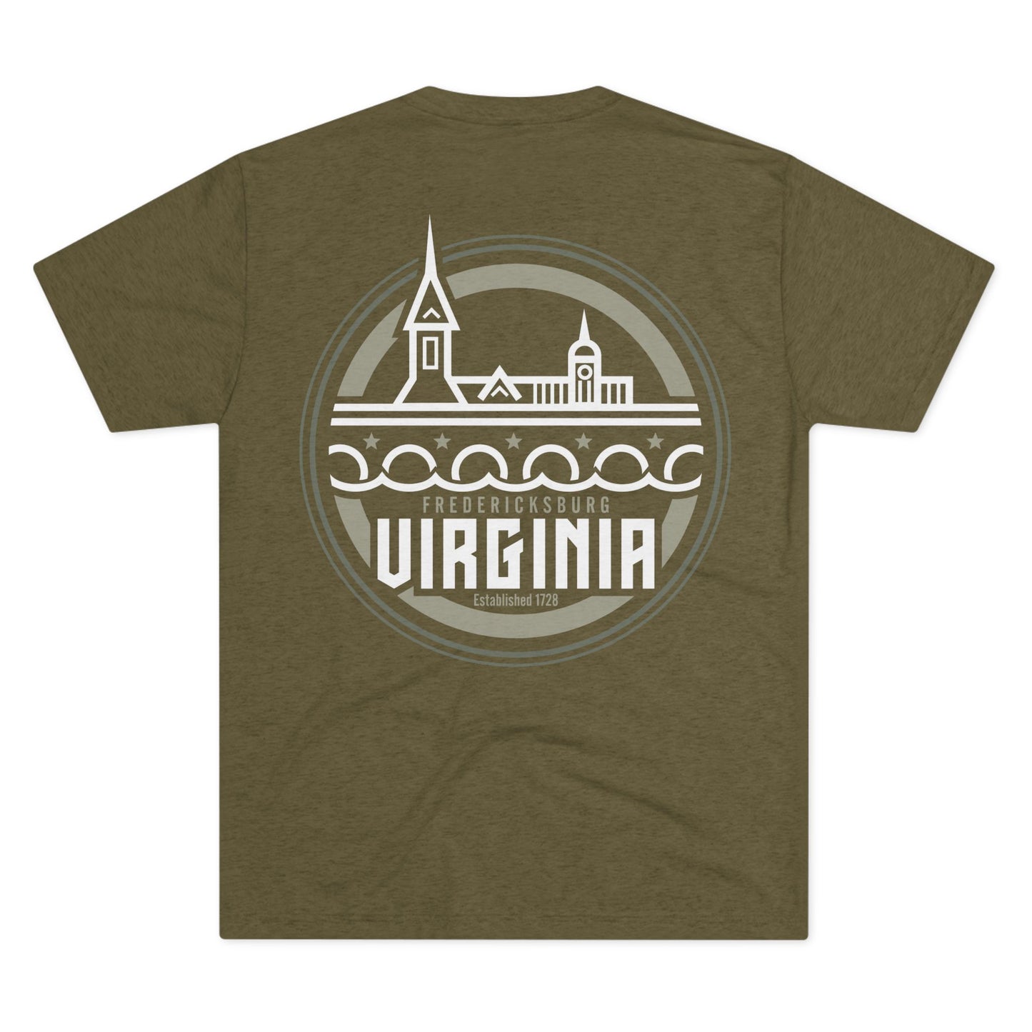 Fredericksburg Virginia Unisex Tri-Blend Crew Tee - Casual Comfortable T-Shirt for Every Occasion