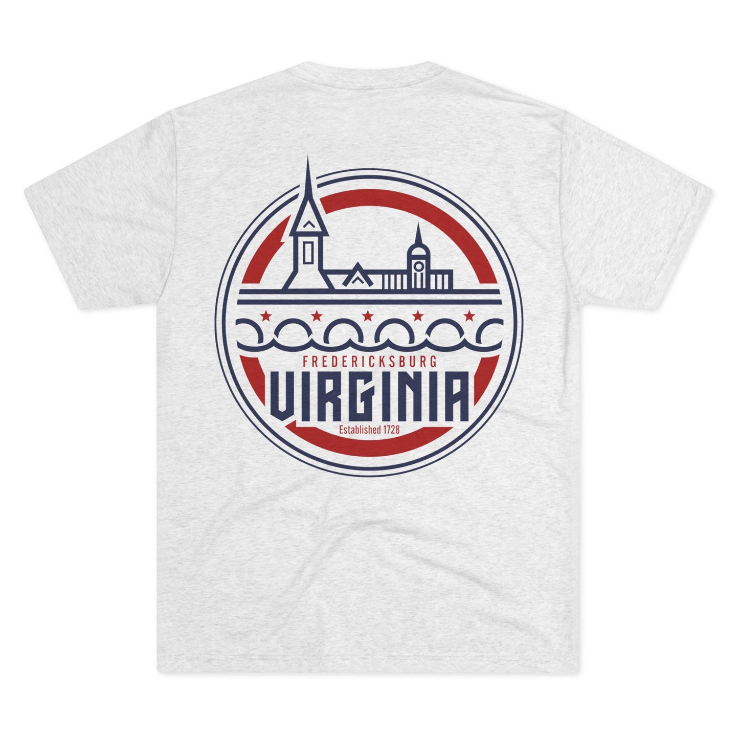 Fredericksburg Virginia Unisex Tri-Blend Crew Tee - Casual Comfortable T-Shirt for Every Occasion