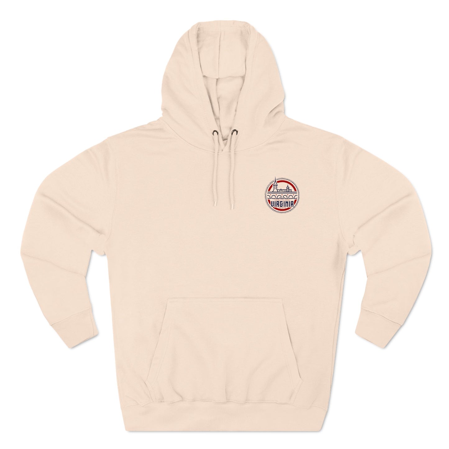 Fredericksburg Virginia Three-Panel Fleece Hoodie - Cozy Style for Local Lovers